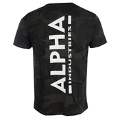 Moška majica s kratkimi rokavi ALPHA INDUSTRIES - črna camo_128507C