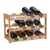 Northix Kompaktno stojalo za vino za 12 steklenic stabilna polica