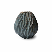 Siva porculanska vaza Morso Flame, visina 23 cm