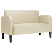 Vidaxl Loveseat kavč krem 110 cm umetno usnje