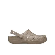 Crocs Natikači Classic Floral Cut Out Clog 210927 Rjava