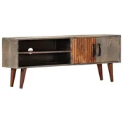 Vidaxl TV omarica siva 130x30x46 cm trden robusten mangov les