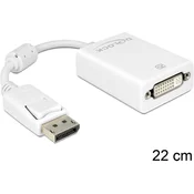 DELOCK Delock 61765 DisplayPort / DVI adapter [1x moški konektor DisplayPort - 1x ženski konektor DVI\, 24 + 5 polov] bela s feritnim jedrom 12.00 cm, (20424215)