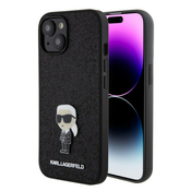 Karl Lagerfeld maska za iPhone 15 ikonik fixed glitter logo pin black ( KLHCP15SGKNPSK )