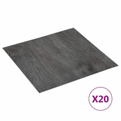 Vidaxl Samolepilne talne plošče 20 kosov PVC 1,86 m2 rjave