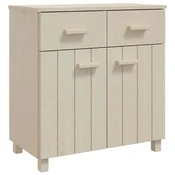 Vidaxl Nočna omarica HAMAR medeno rjava 79x40x80 cm trdna borovina