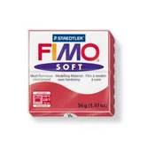 Modelirna masa FIMO Soft za termalno obdelavo - 56 g - Temno rdeča