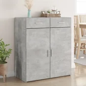 vidaXL Komoda betonsko siva 80x42,5x93 cm konstruiran les