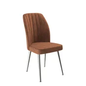 Hanah Home set trpezarijskih stolica Platinum 4 kom, terakota tkanina Jerry, hromirane metalne noge