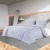 Vidaxl vidaXL Posteljnina, siva, 220x240 cm, lahka mikrofibra