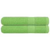 shumee vidaXL Brisače 2 kos zelena 100x200 cm 360 gsm 100% bombaž