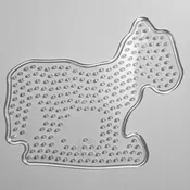 PLAYBOX PODLOGA ZA KONJIČKO ŠABLONKO za perle, PROZORNA, 12,5 x 11 cm