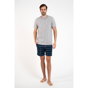 Mens pyjamas Ruben, short sleeves, shorts - melange/print