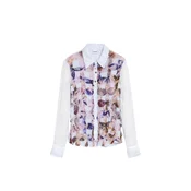 Desigual Bluza indigo / golobje modra / majnica / bela