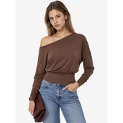 Busem Bluza Blusen temno rjava