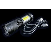 shumee Kompaktna LED svetilka COB, aluminijasto ohišje, 200 lm, s funkcijo osvetlitve delavnice, 500mAh USB Teger