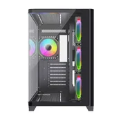 Kućište BIT FORCE CUBE ARGB-TGC-PWM4, ATX Mid-Tower, bez napajanja, crno