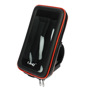 LINQ Stojalo za motorno kolo/skuter z vodoodpornim pokrovom, nastavek za ogledalo LinQ - črna str. Pametni telefoni do 6,3 palca, (20618018)