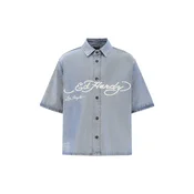 Ed Hardy Srajca Adler und Sterne moder denim/bela