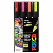 Marker Uni PC-5M POSCA, set 4/1 NEON