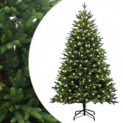 Vidaxl Umetno Zložljivo Božično Drevo 180 cm 300 LED Toplo bela