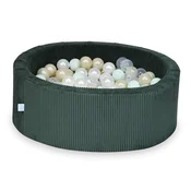 shumee Suhi bazen 90x30 Corduroy Green 200 kroglic: prozorna, biserna, svetlo metina, svetlo zlata