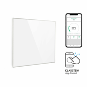 Klarstein Wonderwall 360 Smart, infra plošča, infrardeč grelnik, 60 x 60 cm, 360 W, tedenski časovnik, IP24, bela (ACO14-Wonderwall360S)