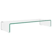 Vidaxl Stojalo za TV/ekran stekleno prozorno 90x30x13 cm