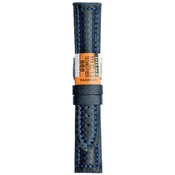 Kožni kaiš Diloy 18mm DIL374.1.5 Crni sa plavim štepom
