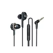 UIISII BA-T6J dual dynamic drive Hi-Res Audio  microphone earphone Black Mobile