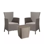 Iowa II Set vrtnega pohištva za balkon z mizo luzon cappuccino