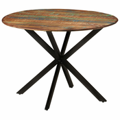 vidaXL Jedilna miza O110x78 cm trden mangov les in jeklo