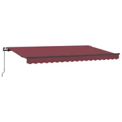 Vidaxl Retraktilna tenda Burgundija 400 x 200 cm blago