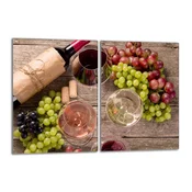 shumee Steklena zaščitna plošča za štedilnik 2x40x52 Vino