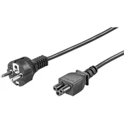 Goobay Omrežni kabel za prenosni računalnik Goobay, [varnostni vtič - IEC vtičnica C5], črne barv