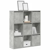 Regal za knjige boja betona 89x24x101,5 cm konstruirano drvo