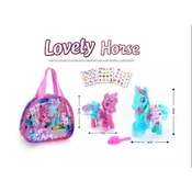 Lovely Horse poniji komplet igra – 2 kosa, rožnata in turkizna