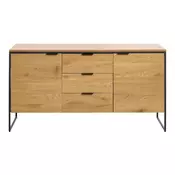 Komoda v hrastovem dekorju v naravni barvi 155x81x45 cm Cesura – Unique Furniture