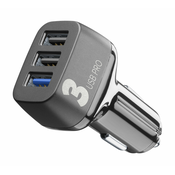 Cellularline KFZ Multipower 3 Pro 61395 CBRUSB3QC42WK m. 3 USB Buchsen