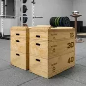 TOORX Stackable Jerk Blocks | Podlošci za jerk od brezove šperploče | 4 visine | Za siguran trening olimpijskih dizanja