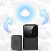 Netscroll Pametno bežicno video zvono s kamerom, nocnim vidom i senzorom pokreta, dvosmjerna komunikacija, WiFi povezivanje i USB punjenje, Bell