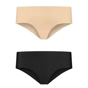 Bye Bra Invisible Hipster L 2-Pack Nude & Black Seamless Comfort BYE25A