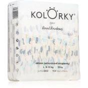 KOLORKY DAY Eko plenice za enkratno uporabo, dež in mavrica L (8-13 kg) 19 kosov