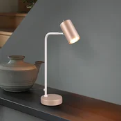 Trio Lighting Namizna svetilka Marley, rjava/svetlo siva, višina 45 cm, kovinska - Dnevna soba/jedilnica - Sodobni - kavno rjava, svetlo siva - Kovina