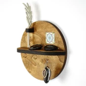 Hanah home Polica za kljuceve LAZ172, 27x27x8cm, Braon