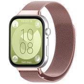 Kovinski pas Techsuit W009 za Huawei Watch Fit 3/Fit 4/Fit 4 Pro/Fit 5/Fit 5 Pro - roza