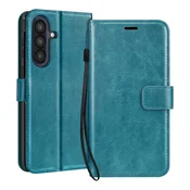 OEM Mayaxess, Denarnica etui Galaxy A57 z zapestnim trakom in stojalom, Turkizna, (5000275473)