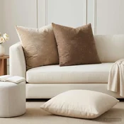 vidaXL Prevleka za blazino 2 kos HEERLEN Krem 70 x 70 cm