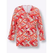heine Bluza svetlo modra/pastelno rumena/korala
