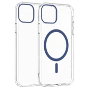 Transparent Color Ring MagSafe maska za iPhone 15 Pro – Plava
